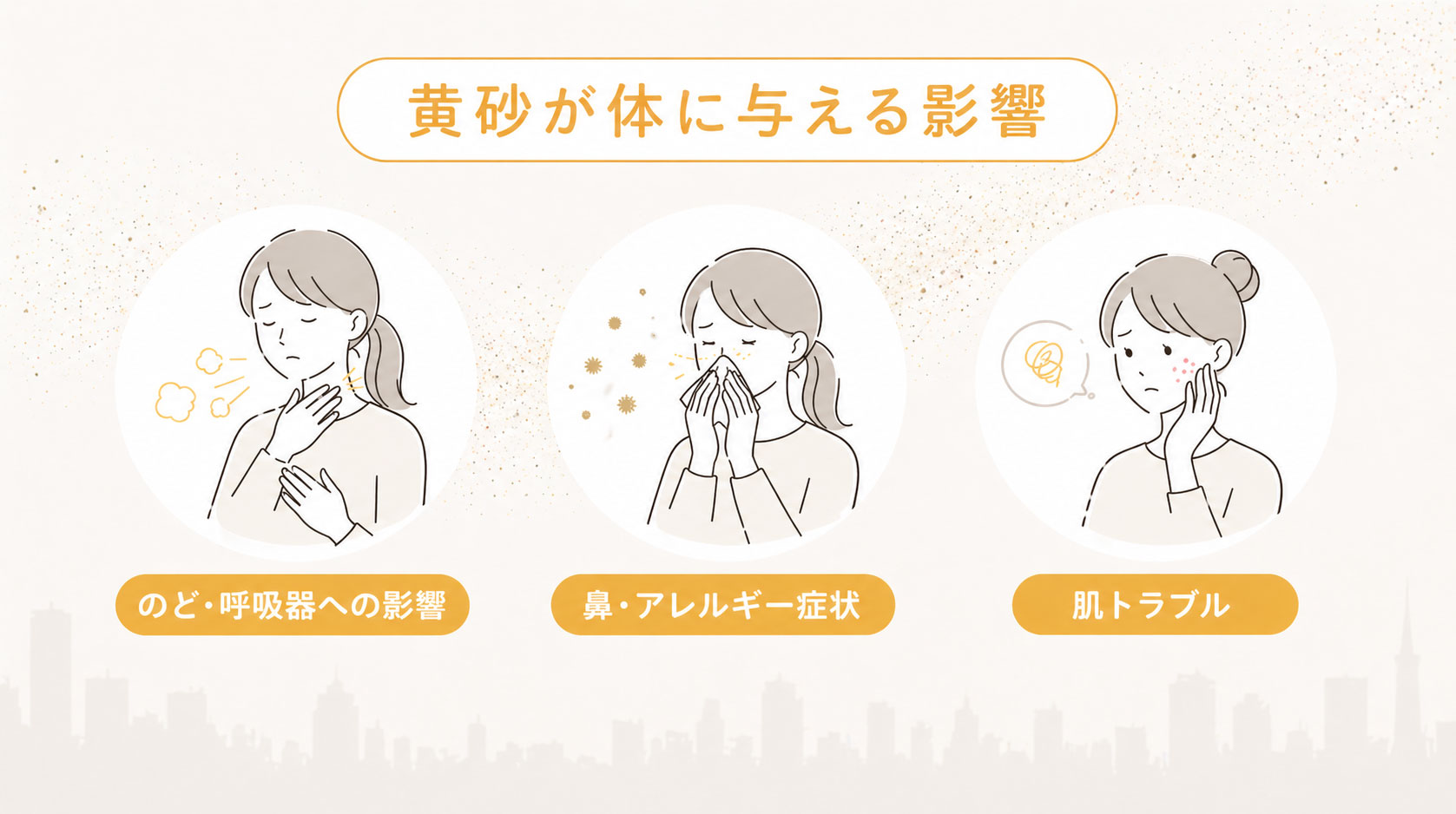 黄砂が体に与える影響